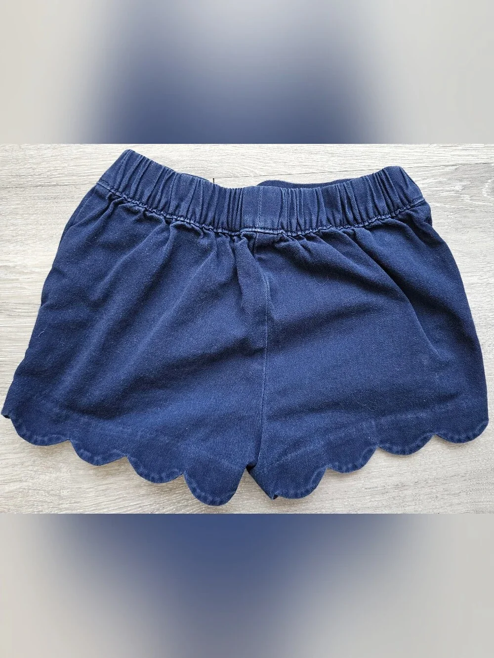 Crewcuts Girls' Navy Blue Scallop Hem Shorts Size 4